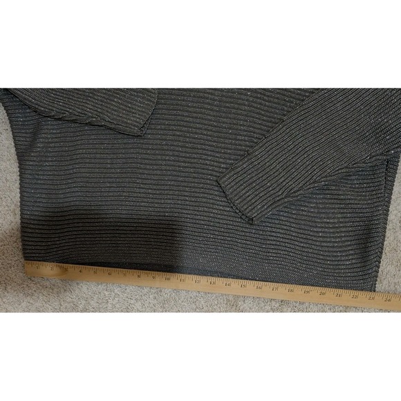 Ralph Lauren Lauren Woman Black Label Long Sleeve Cowl Sweater 2X Metallic New - Picture 15 of 16